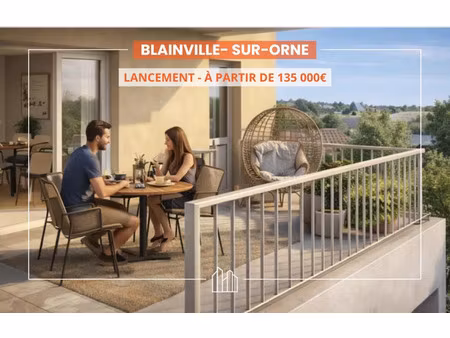 vente appartement neuf 2 pièces 40m2 blainville-sur-orne - 169000 € - surface privée