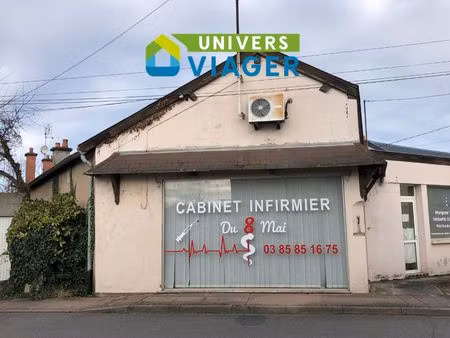 local commercial et maison d’habitation en viager mixte à gueugnon