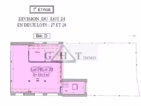 vente bureaux 102 m²