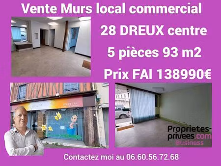 28100 dreux - murs commerciaux  local 93 m²