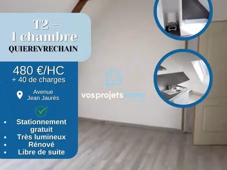 location appartement 3 pièces 39 m² à quiévrechain (59920)