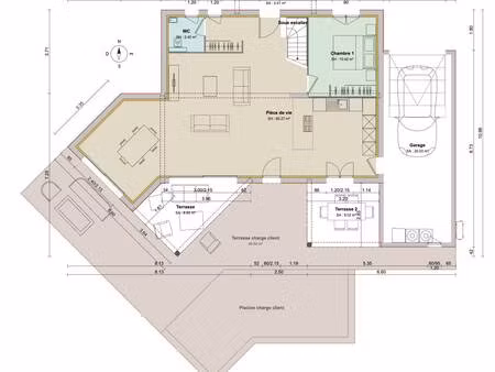 terrain avec maison neuve à vendre