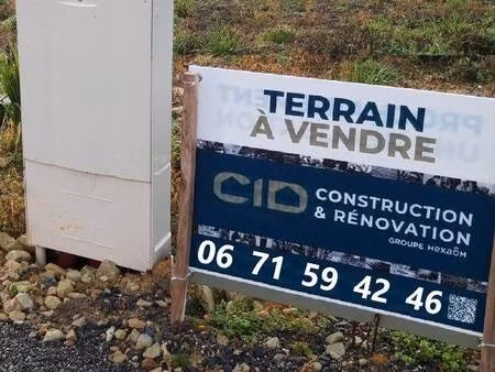 terrain constructible viabilisé à vendre