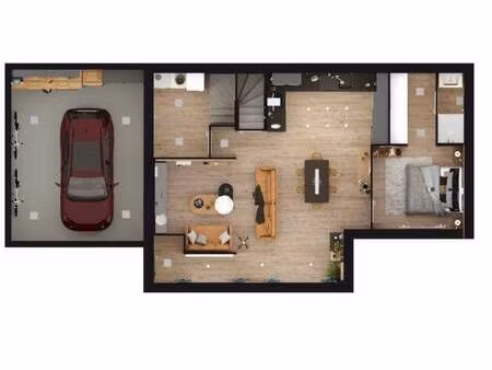 terrain avec maison neuve à vendre