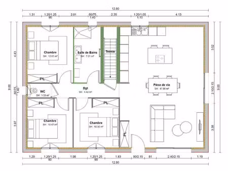 terrain avec maison neuve à vendre