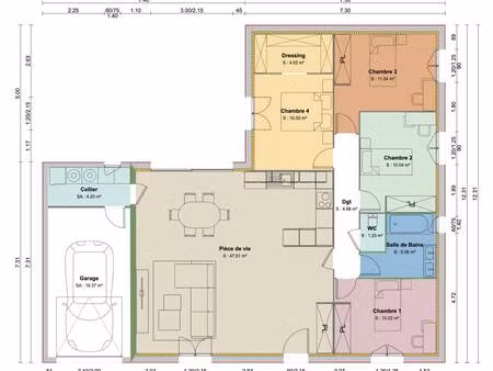 terrain avec maison neuve à vendre