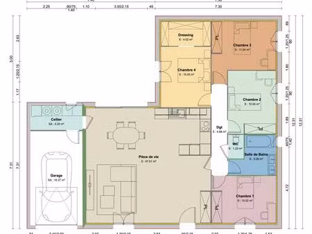 terrain avec maison neuve à vendre