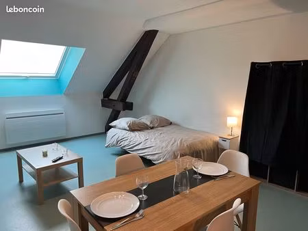 studio meublé 31 m² avec parking – centre / proche gare – 375 hc