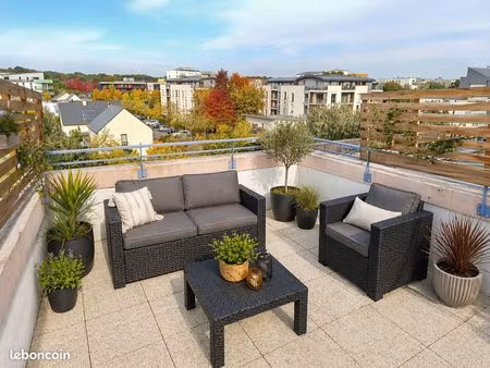 chantepie t4 78m2 dernier étage triple exposition terrasse 28m2