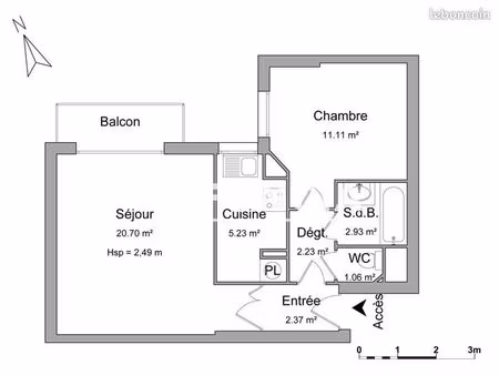 appartement 2 pièces 45.63m² à louer 1182 - meudon 92190