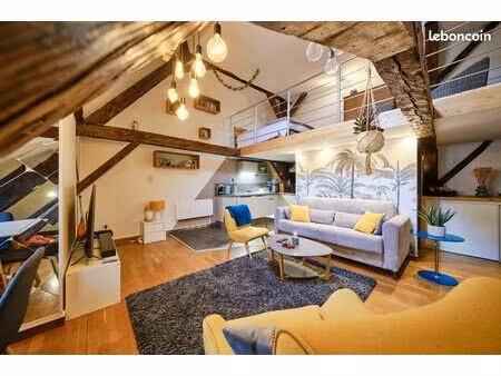 studio meublé rénové avec mezzanine proche du centre-ville  alliant charme et modernité