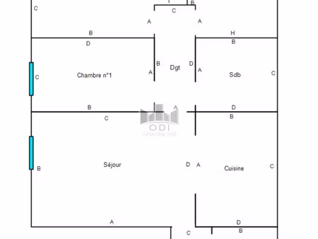 appartement - 63 56 m2 - 4 pièces
