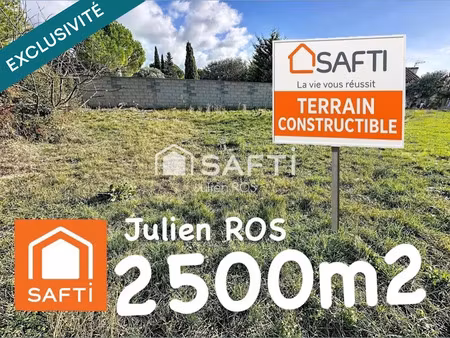 vente terrain 2575 m² à puisserguier (34620)  272 000 €