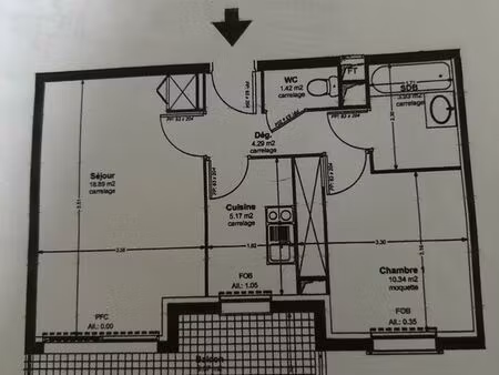 location appartement t2 cuisine equipee douai