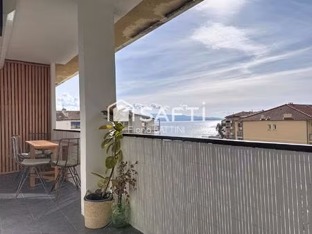 f3 au calme dernier étage vue mer parc berthault