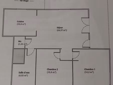 appartement 3 pièces 65 m2