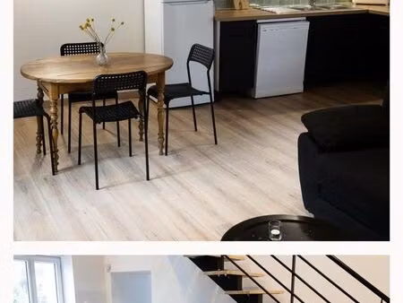 t2 meublé 58 m² rénové + garage