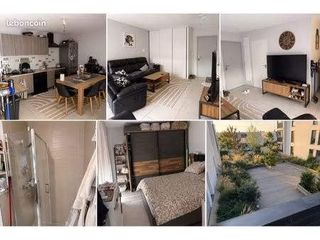 t2 + garage ferme + balcon – résidence récente