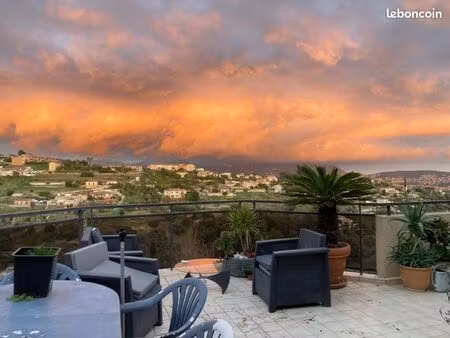nice ouest – hôpital l'archet - saint-antoine dernier étage – terrasse 45m2 -vue panoramiq
