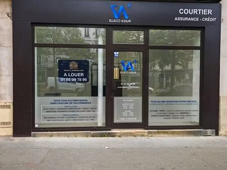 local commercial 39 m² – vitrine +4m – marché en face – fort passage