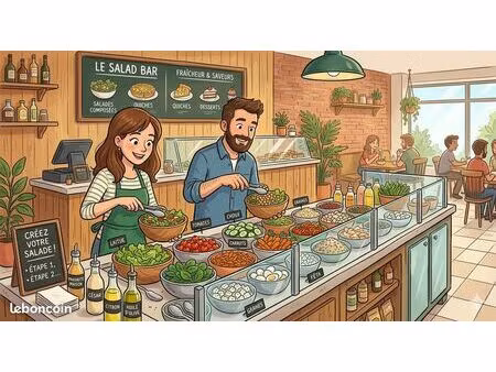 opportunité rare - fonds de commerce bar à salade healthy