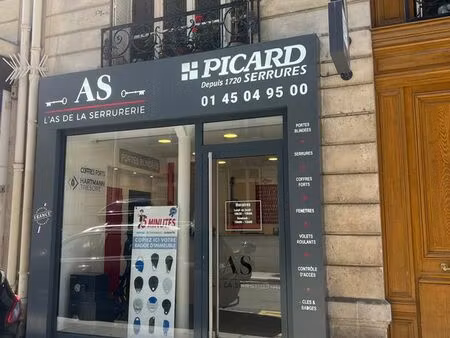 fond de commerce serrurerie paris 16