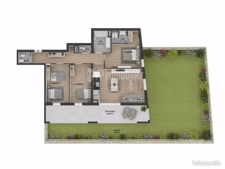 appartement 4 pièces 87 m²