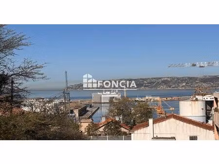 vente - marseille 15ème - quartier de la cabucelle - appartement t3 - terrasse - vue mer