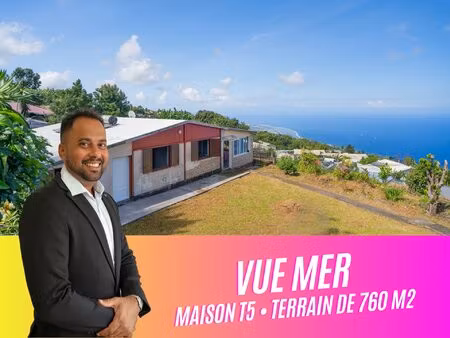 vue mer & four à bois créole — maison t5 plain-pied 97 m² +