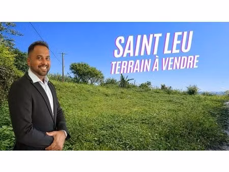 terrain plat avec vue mer à saint-leu