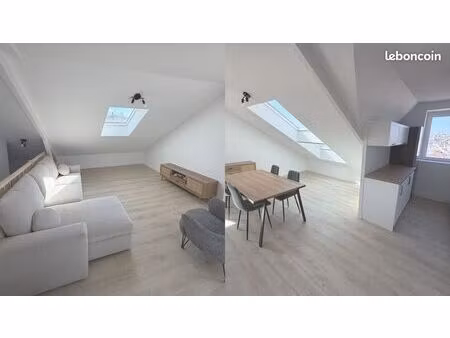 t3 meublé 80 m² d’exception – vue panoramique – climatisation réversible – limoges centre