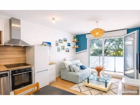 t3 meublé 60m² nantes gaudinière – balcon sud + parking privé