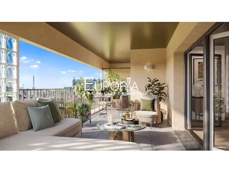 appartement t4 vue tour eiffel de 94m2 avec terrasses de 28m2