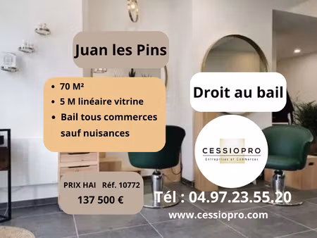 achat local commercial 70m² juan les pins 06160