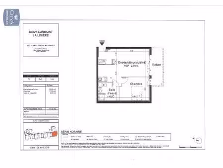 location appartement 2 pièces 44m² lormont 33310