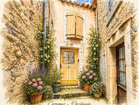 maison de village avec terrasses – 2 chambres – potentiel locatif – cesseras (minervois)