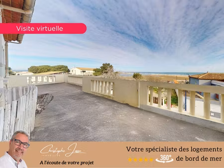 plateau immobilier au dernier étage dans demeure de caractère vue mer