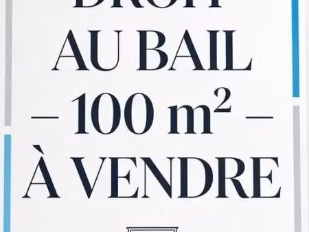 vente commerce 100 m²
