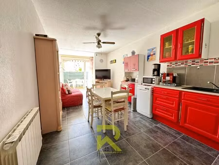 le cap d'agde - appartement 2 pièces traversant en rez de jardin