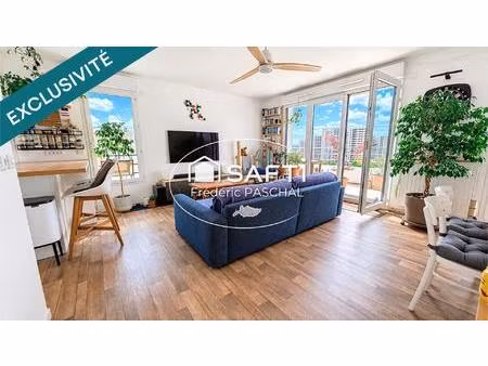 appartement 3 pièces - balcon de 17 m² + 2 parkings