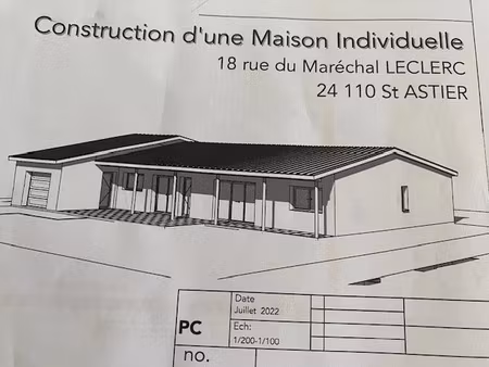 vente maison 6 pièces 222 m² à saint-astier (24110)  140 000 €