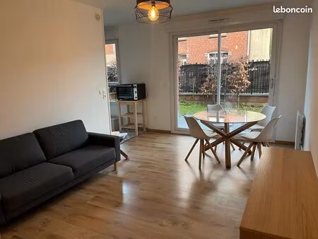 t2 meublé 49 m² – jardin  parking – templeuve-en-pévèle