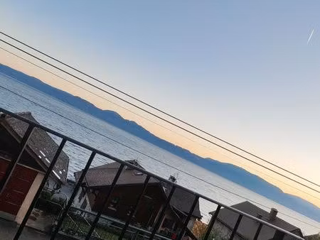 charmant studio cosy avec vue lac – terrasse & cadre de vie privilégié – proche suisse