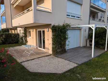 location meublée appartement 53m2 avec jardin 300m2 et cave