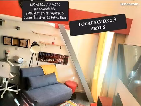 au mois uniquement studio proche gare st charles marseille