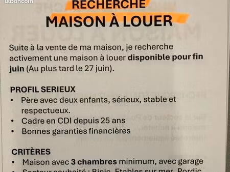 recherche maison à louer