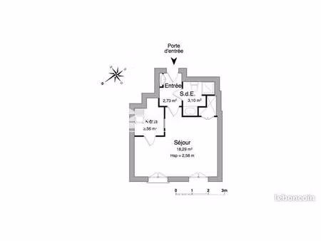 appartement 27.68m² à louer 947.35 - levallois 92300