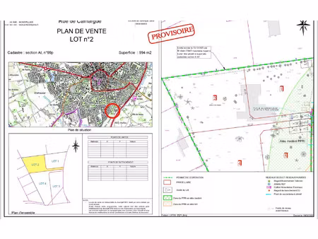 terrain lunel m² t- à vendre  279 000 €