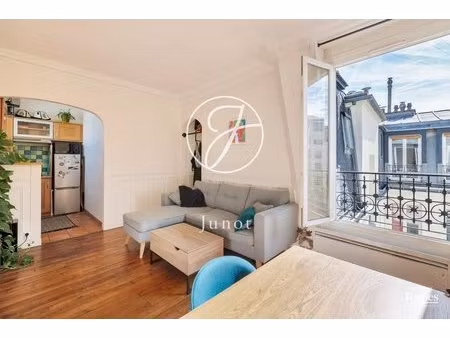 paris 18e - jules joffrin - appartement à vendre - 2 pièces - 35 21 m² carrez - 1 chambre.