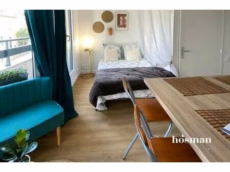 appartement 1 pièce 20 m² - balcon et cave inclus - rue compans  paris